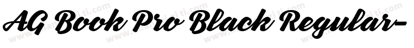 AG Book Pro Black Regular字体转换
